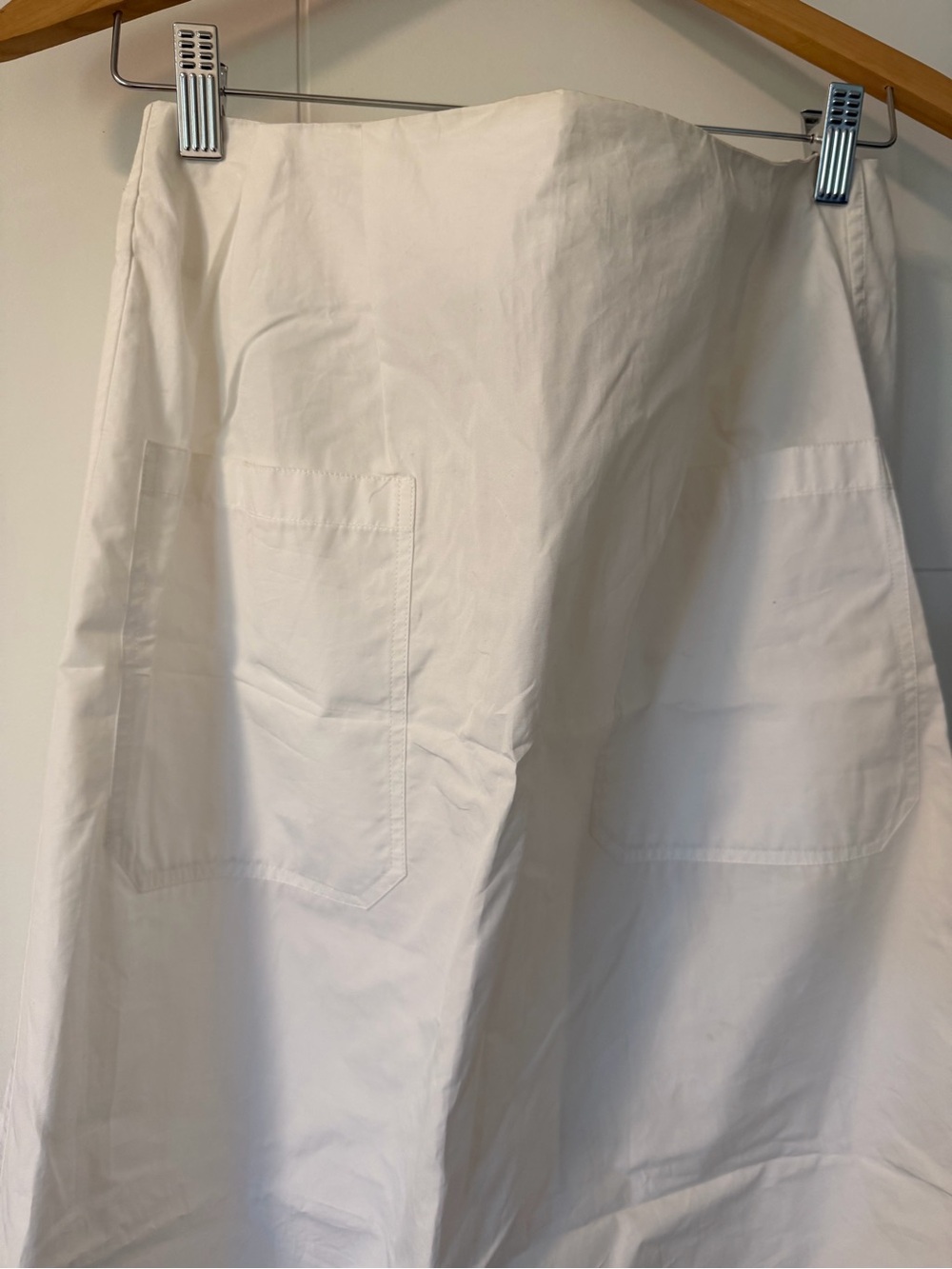 TOTEME Tie-Waist Midi Skirt in White - Picture 3 of 5